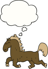 cartoon stallion and thought bubble