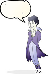 speech bubble cartoon vampire