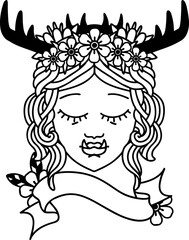 orc druid character face illustration