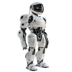 Robotic Security Guard, transparent background, isolated image, generative AI