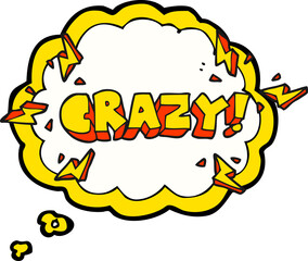 thought bubble cartoon shout crazy