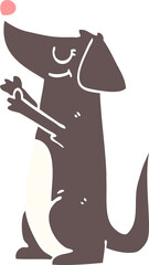 cartoon doodle well behaved dog