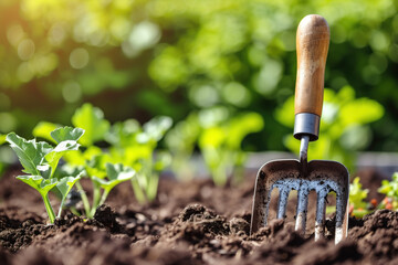 A slide background for showcasing gardening. Background image. Created with Generative AI technology.