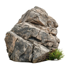 A large rock, mountain. Isolated on transparent background, PNG