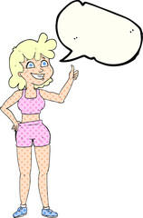 happy gym woman giving thumbs up symbol