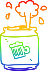 rainbow gradient line drawing cartoon can of larger