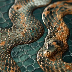 Foto op Plexiglas texture and color of snake skin, blurring the line between artifice and nature © Pornarun