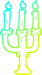 cold gradient line drawing cartoon spooky candles
