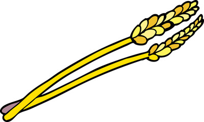 cartoon doodle wheat