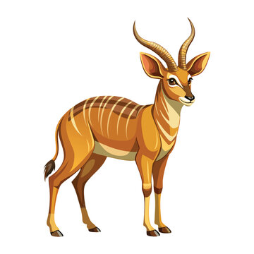 Antelope illustration on White Background