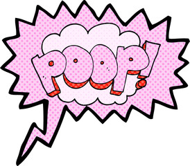 comic book speech bubble cartoon poop! text