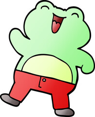cartoon doodle frog