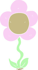 flat color style cartoon flower