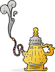 cartoon smoking hookah