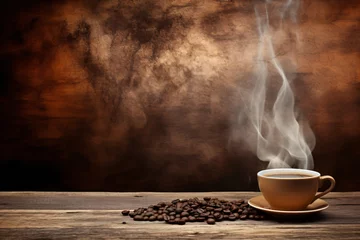 Zelfklevend Fotobehang cup of coffee © MDQDigital