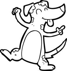 cartoon dancing dog