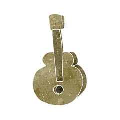 retro cartoon guitar