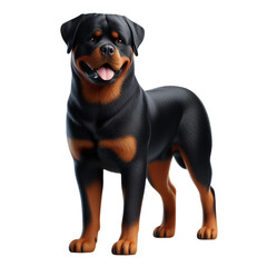 Majestic Rottweiler Stands Guard with Authority