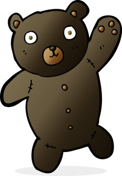 cartoon cute black teddy bear