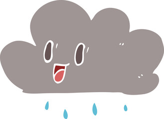 cartoon doodle happy grey cloud
