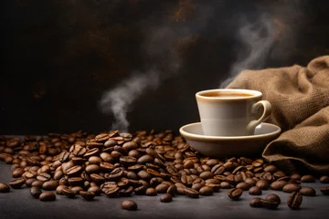 Fotobehang cup of coffee © MDQDigital