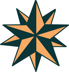 Fototapeta premium tattoo style icon of a star