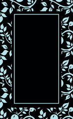 beautiful floral pattern frame elegant for card printing blank template