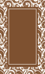 traditional pattern frame for advertisement and invitation blank template