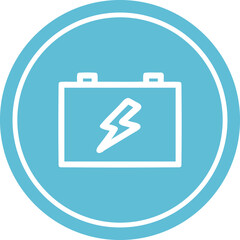 industrial battery circular icon