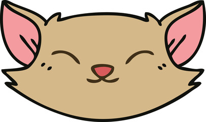 quirky hand drawn cartoon cat