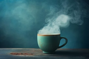 Deurstickers cup of coffee © MDQDigital