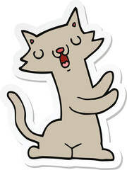 sticker of a cartoon cat