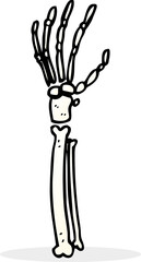 cartoon skeleton hand
