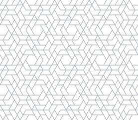 The geometric pattern with lines. Seamless vector background. White and gray texture. Graphic modern pattern. Simple lattice graphic design.