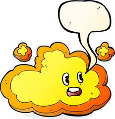 cartoon cloud with speech bubble