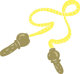 flat color illustration of a cartoon skipping rope