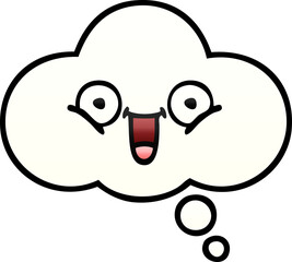 gradient shaded cartoon thought bubble