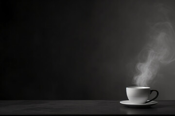 cup of hot coffee - obrazy, fototapety, plakaty