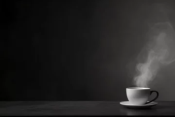 Fotobehang cup of hot coffee © MDQDigital