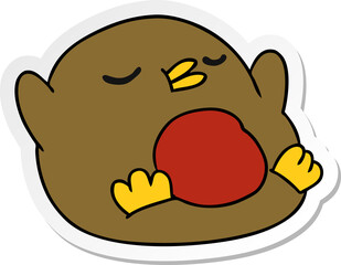 sticker cartoon cute kawaii red robin