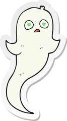 sticker of a cartoon halloween ghost