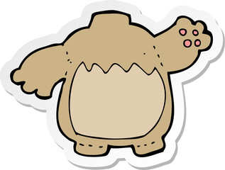 sticker of a cartoon teddy bear body