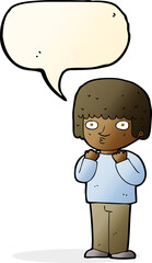 cartoon surprised man with speech bubble