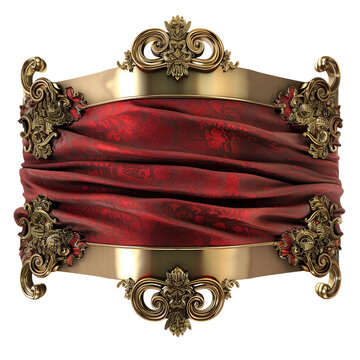 Royal Banner, transparent background, isolated image, generative AI