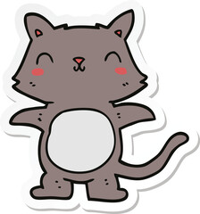 sticker of a cartoon cat