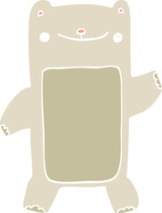 flat color style cartoon teddy bear
