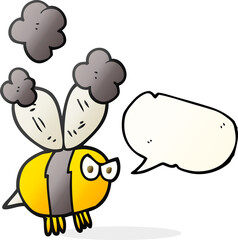 speech bubble cartoon angry bee