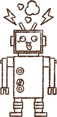 Robot Charcoal Drawing