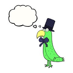 thought bubble cartoon posh parrot