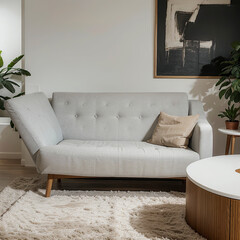 modern living room interior design with white sofa